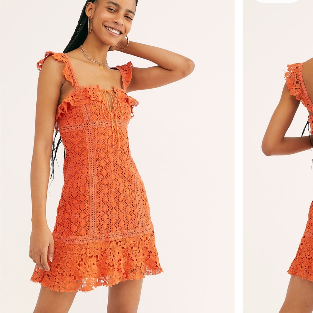 Free People Cross My Heart Mini Dress Brand New